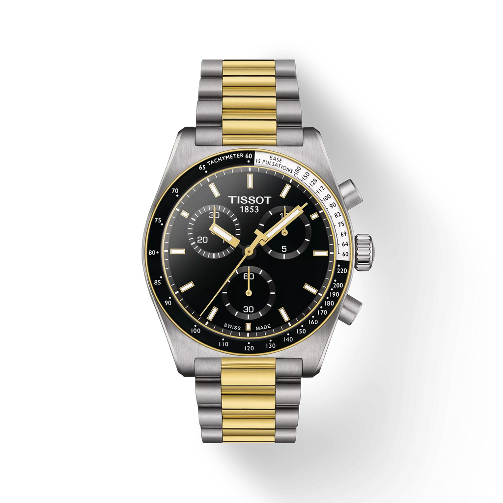 TISSOT Men's PR516 Silver Gold Watch | T149.417.22.051.00