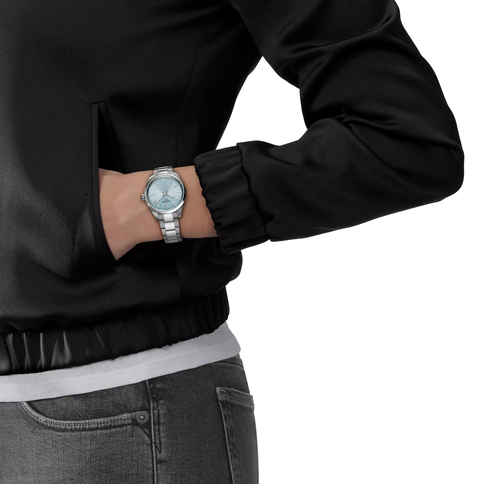 TISSOT Women's PR 100 Ice Blue Dial Watch | T150.210.11.351.00