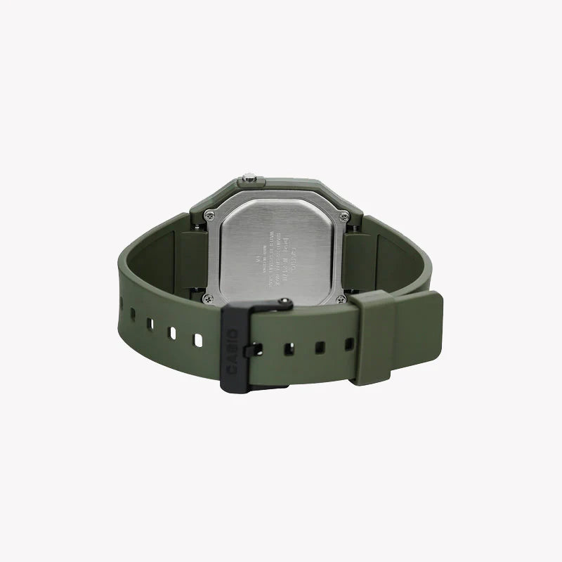 CASIO Men's Resin Green Watch | W-217H-3AVDF