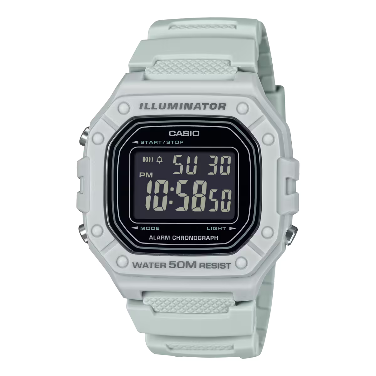 CASIO Men's Resin Green Watch | W-218H-8BVDF