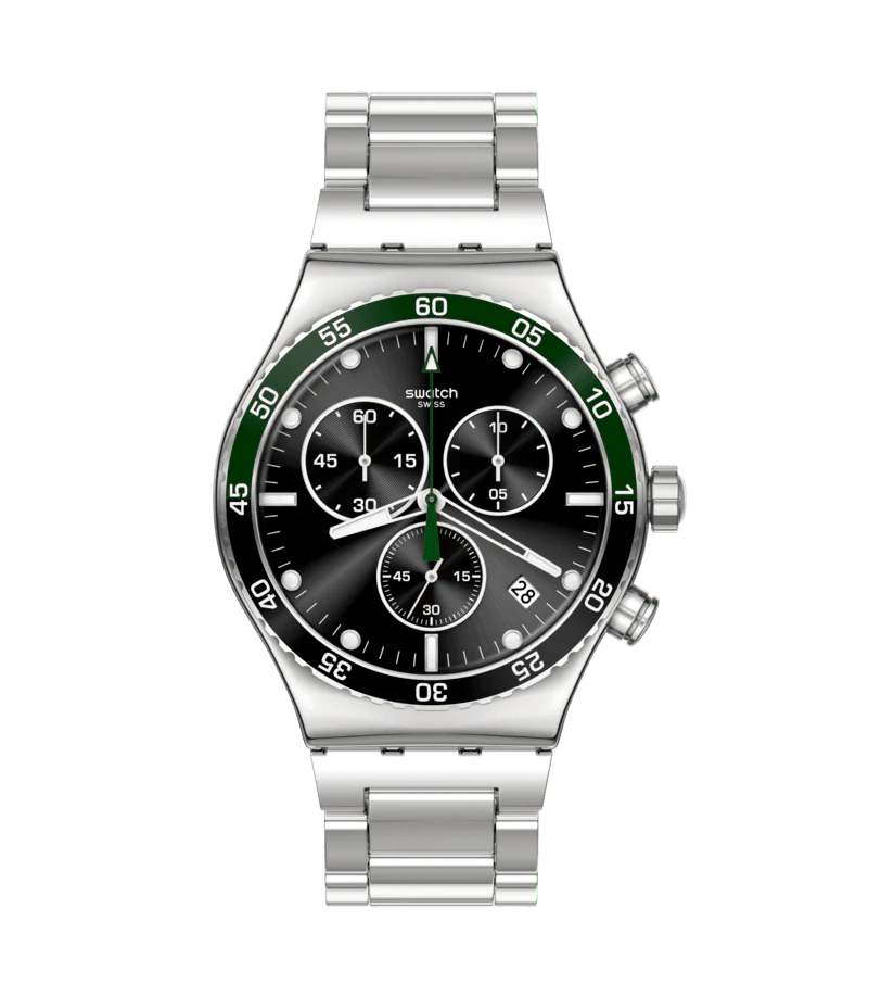 SWATCH Unisex Dark Green Irony Watch | YVS506G