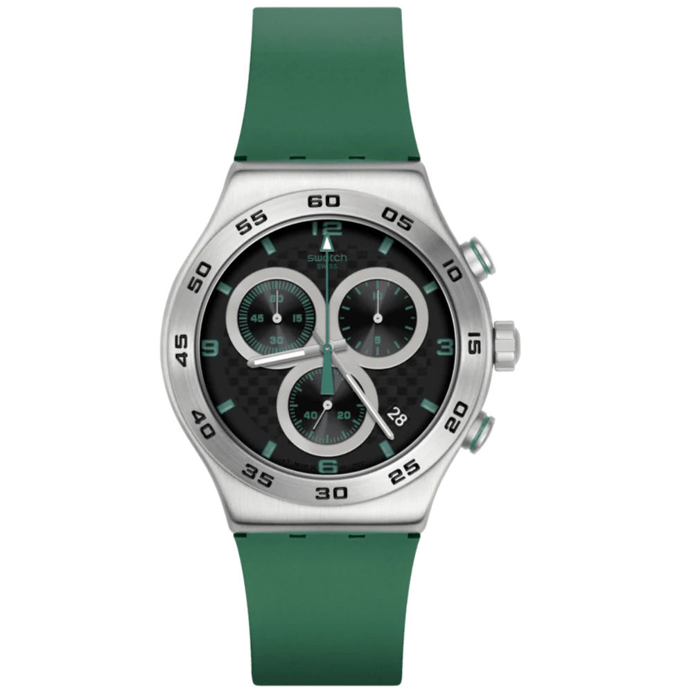 SWATCH Unisex Carbonic Green Watch | YVS525