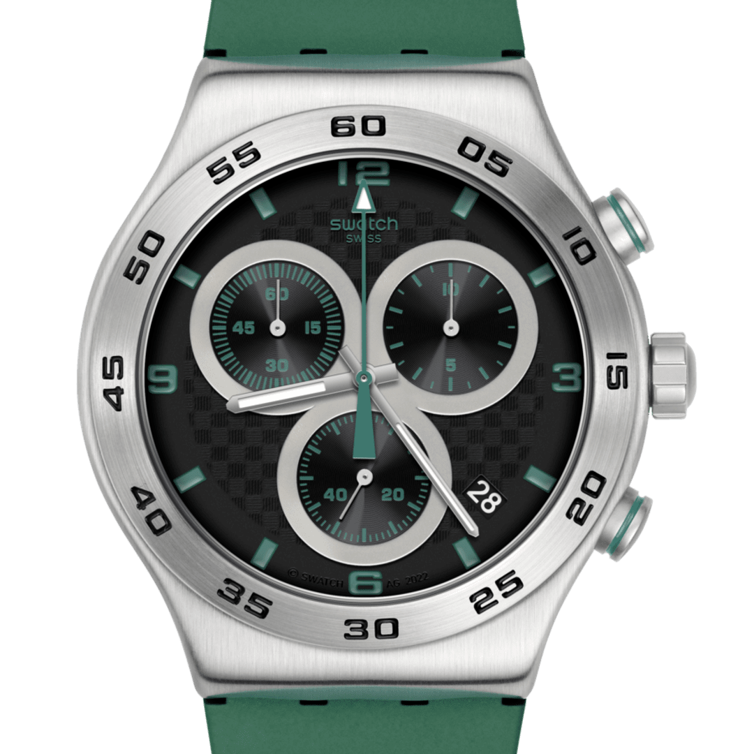 SWATCH Unisex Carbonic Green Watch | YVS525