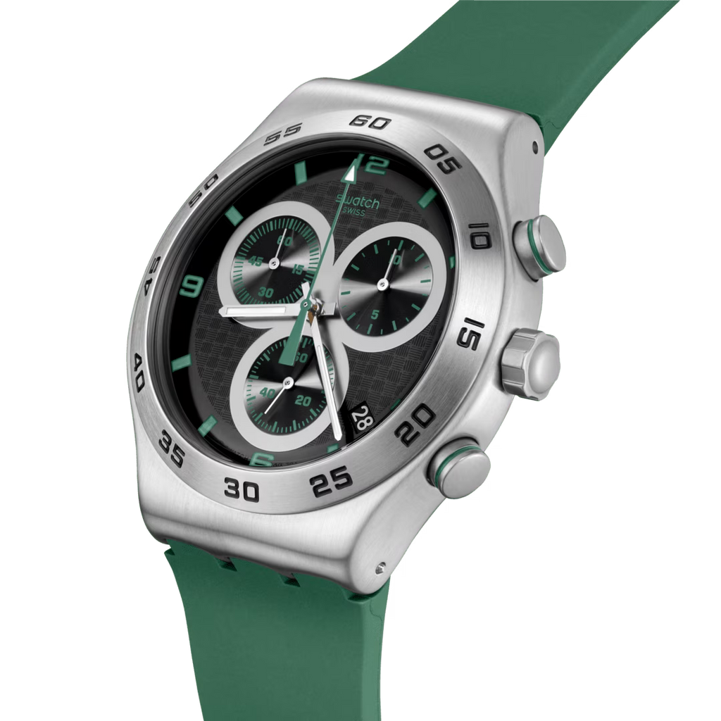 SWATCH Unisex Carbonic Green Watch | YVS525