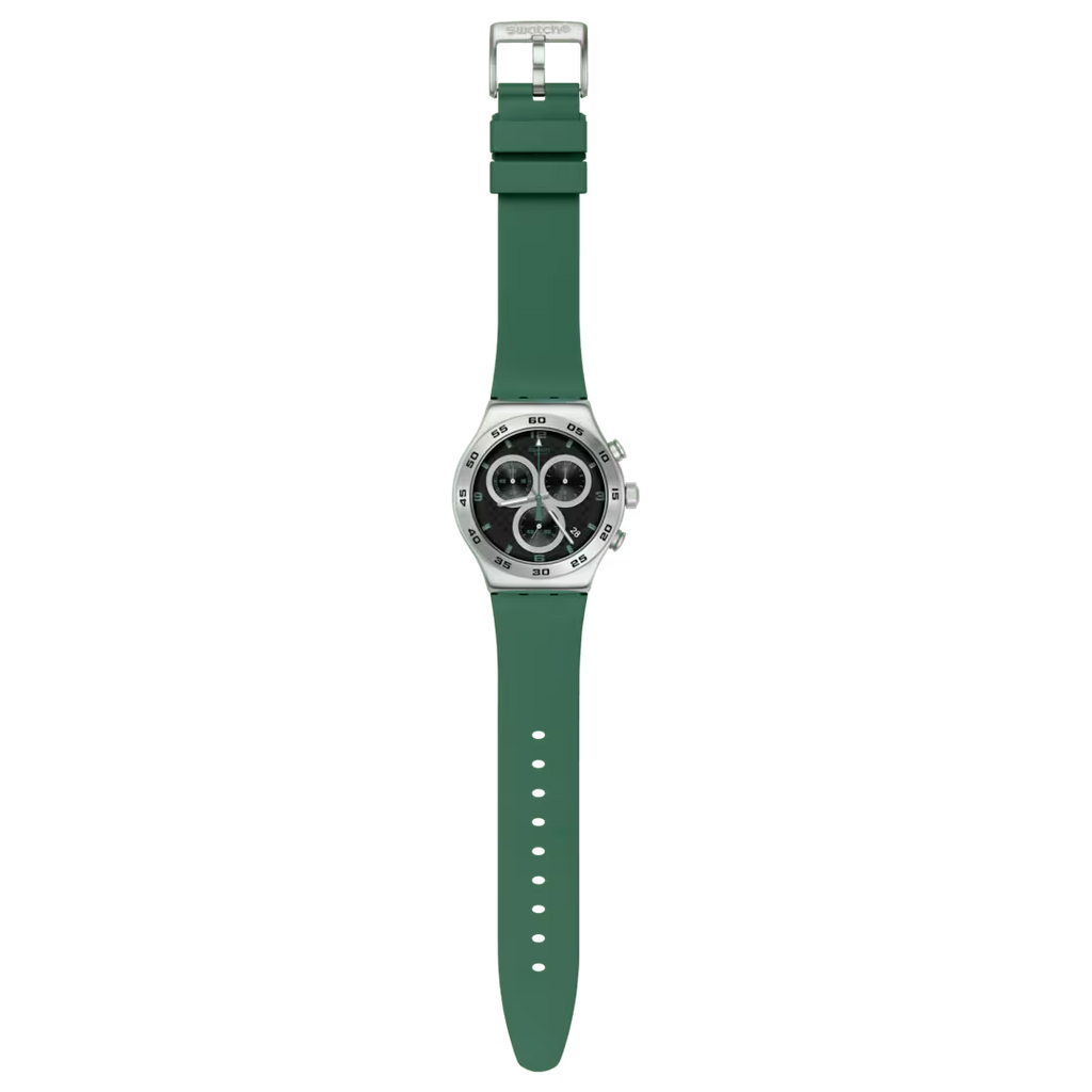 SWATCH Unisex Carbonic Green Watch | YVS525