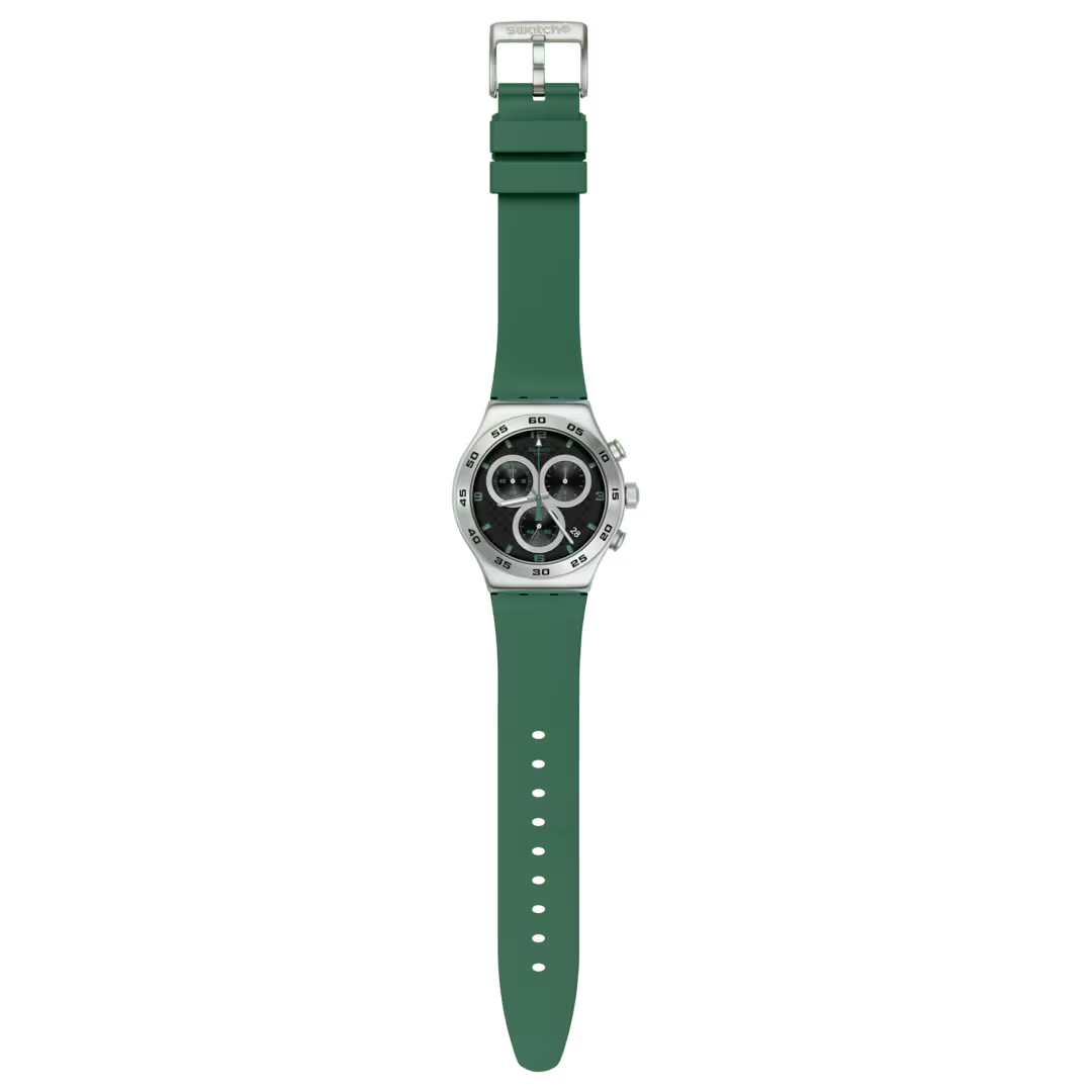 SWATCH Unisex Carbonic Green Watch | YVS525