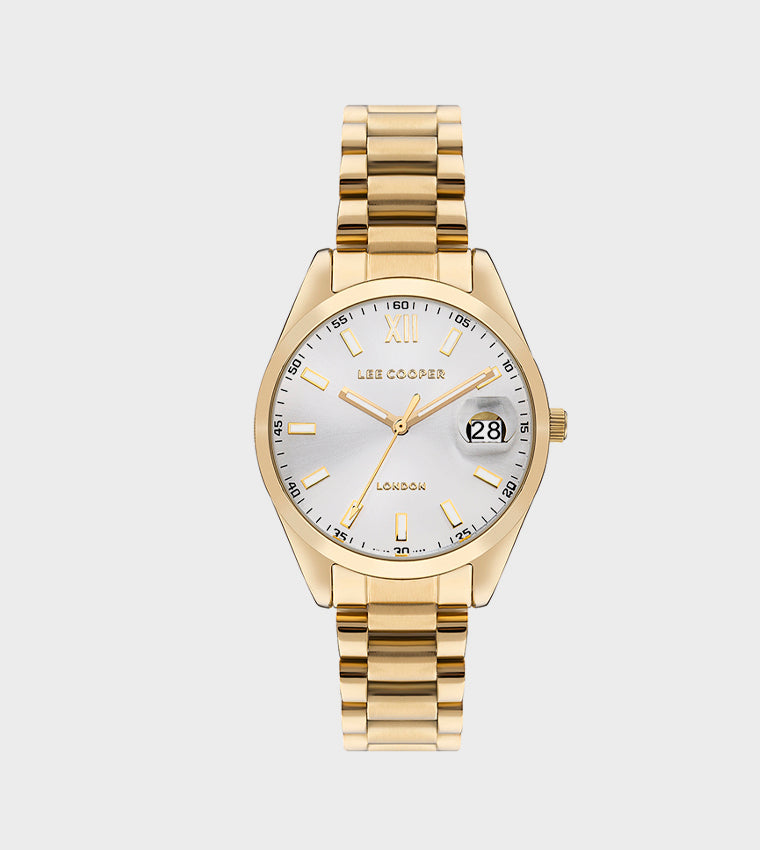 LEE COOPER Women’s Analog White Mop Dial Watch – LC07827.130