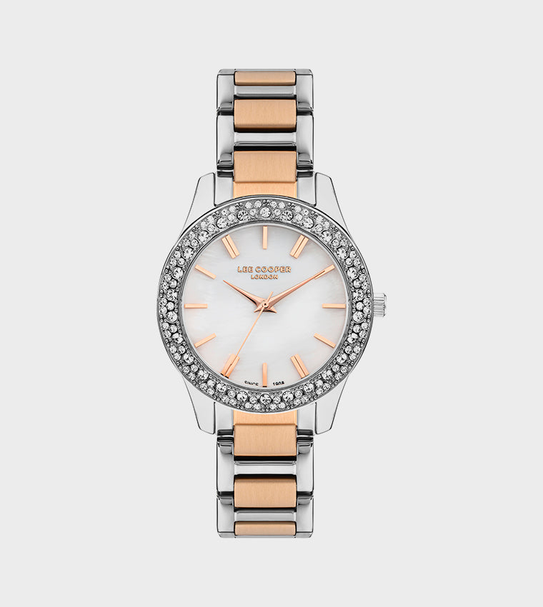 LEE COOPER Women’s Analog White MOP Dial Watch – LC07869.520