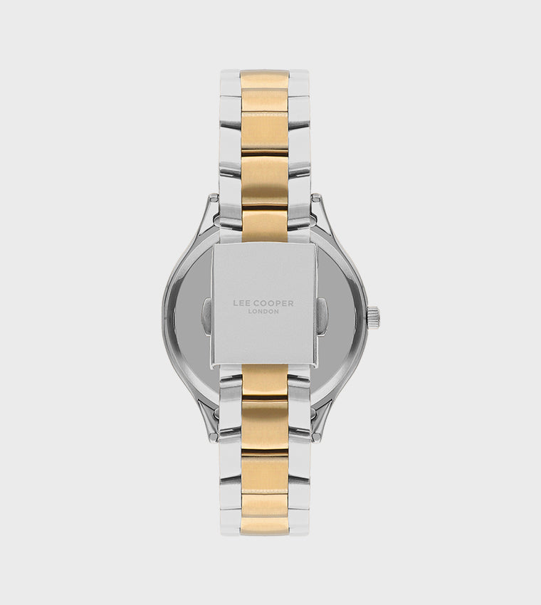 LEE COOPER Women’s Analog Silver And Gold Dial Watch – LC07880.230